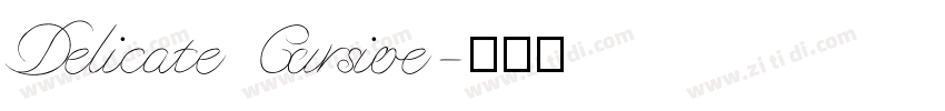 Delicate Cursive字体转换